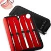 Newide Professionele Tandarts Set Met Luxe Etui – Tandsteen Verwijderaar – RVS Tandarts Setje – Tandenstokers – Tandartshaakje – Tand Verzorging Gereedschap Set – Tandplak Verwijderaar