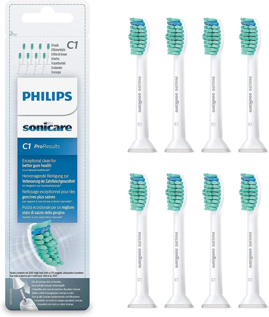 Philips Sonicare ProResults HX6018/07 - Opzetborstel - Standaard - 8 Stuks 1 Philips Sonicare ProResults HX6018/07 - Opzetborstel - Standaard - 8 Stuks