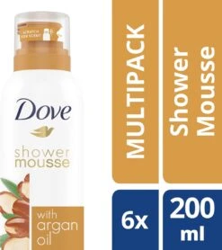Dove Argan Oil Doucheschuim - 6 X 200ml - Voordeelverpakking -Verzorgingsproducten 1066x1200