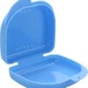 Merkloos Beugelbakje - Gebitsbakje - Retainer Case - Mond Guard Case - Orthodontische Prothese Opslag - Container - Met Air Vent Gaten - Blauw