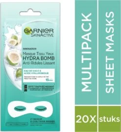 Garnier Skinactive Face Sheet Oogmasker - Kokosnoot En Hyaluronzuur - 5 Stuks - Voordeelverpakking -Verzorgingsproducten 1104x1200 2
