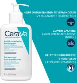 CeraVe Blemish Control Cleanser - 236ml - Gezichtsreiniger Voor Huid Met Neiging Tot Acne -Verzorgingsproducten 1118x1200