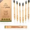 4+2 Bamboe Tandenborstels - Zero Waste - Vegan - Bamboo Toothbrushes