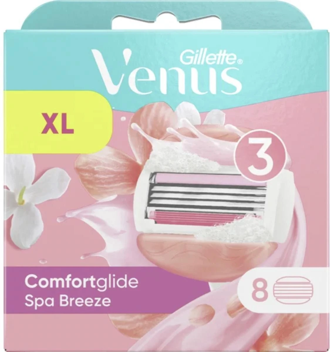 Gillette Venus Comfortglide Spa Breeze Scheermesjes Voor Vrouwen - 8 Navulmesjes 1 Gillette Venus Comfortglide Spa Breeze Scheermesjes Voor Vrouwen - 8 Navulmesjes