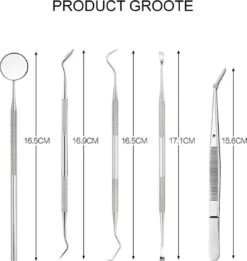 Newide Professionele Tandarts Set Met Luxe Etui – Tandsteen Verwijderaar – RVS Tandarts Setje – Tandenstokers – Tandartshaakje – Tand Verzorging Gereedschap Set – Tandplak Verwijderaar -Verzorgingsproducten 1136x1200 6