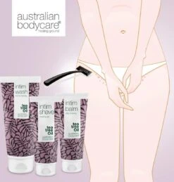Serie Scheren Intieme Zone - 3 Producten Voor Het Verwijderen Van Rode Bultjes, Vlekjes En Ingegroeide Haren Na Het Scheren. De Serie Bevat: Intim Wash 200ml, Intim Shave 100ml, Intieme Aftershave Balsem 100ml | Australian Bodycare -Verzorgingsproducten 1144x1200 3