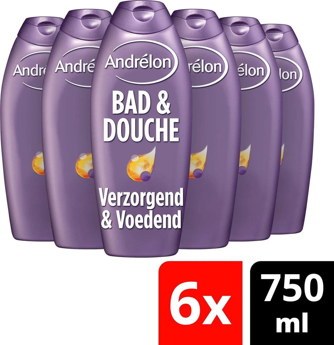 Andrélon 2in1 Bad & Douchegel - 6 X 750 Ml - Voordeelverpakking 3 Andrélon 2in1 Bad & Douchegel - 6 X 750 Ml - Voordeelverpakking - Afbeelding 3