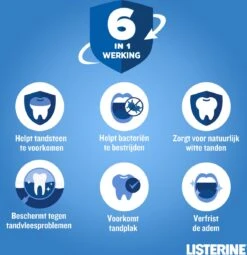 LISTERINE Total Care Bescherming Tegen Tandsteen: Mondspoeling Voor Complete Bescherming Tegen De Opbouw Van Tandsteen Met 6-in-1 Effect - Met Essentiële Oliën, Fluoride En Zinkformule, 3 X 500 Ml -Verzorgingsproducten 1163x1200 4
