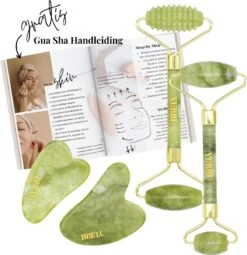 YUBBI™ Jade Gua Sha Set - Groene Jade Gezichtsroller - Schraper - Gezichtsverzorging - 4 Stuks - Inclusief Instructies -Verzorgingsproducten 1164x1200 2