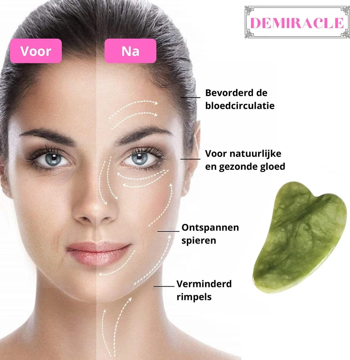 Demiracle Gua Sha Schraper – 2 Stuks – Gezichtsmassage – Massagetools – Massage - Ontspanning – Kwaliteit 3 Demiracle Gua Sha Schraper – 2 Stuks – Gezichtsmassage – Massagetools – Massage - Ontspanning – Kwaliteit - Afbeelding 3