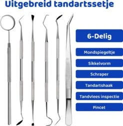 ExCorn Elektrische Tandsteen Verwijderaar - Inclusief 6-delig Tandartsset - 3 Standen - Elektrisch Tandplak Verwijderen - Tanden Polijsten -Verzorgingsproducten 1168x1200 12