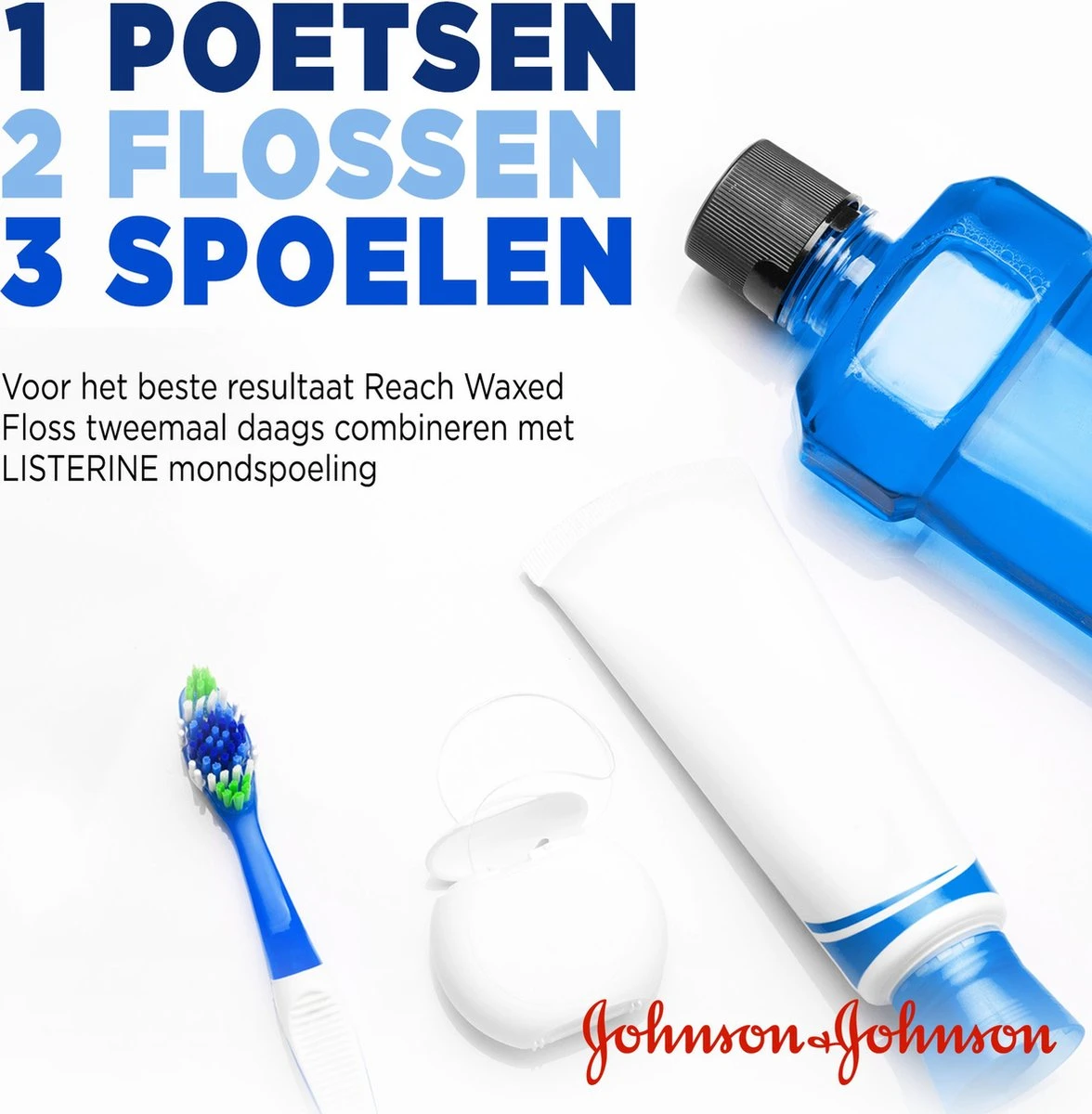 Johnson & Johnson Reach Dental Waxed Floss Flosdraad- 200 M - Flosdraad 4 Johnson & Johnson Reach Dental Waxed Floss Flosdraad- 200 M - Flosdraad - Afbeelding 4