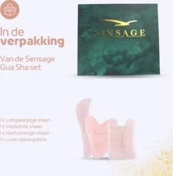 Sensage Gua Sha Set | 3-Delige Massage Set | 100% Natuurlijke Rozenkwarts Guasha Steen | Relax Anti Aging | Huidverzorging | Ontspanning | Gezichtsmassage | Lekkerder In Je Vel -Verzorgingsproducten 1181x1200 6