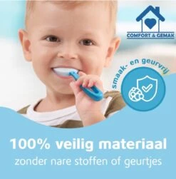 Tandenborstel Voor Kinderen - Eenvoudig, Hygiënisch En De Oplossing Voor Tandenpoetsen Bij Kinderen - BPA Vrij - BLAUW - 2 Tot 6 Jaar -Verzorgingsproducten 1182x1200 12
