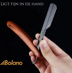 Bolano® Premium Shavette Open Scheermes Brown Wood + 50 Single Edge Scheermesjes - Klassiek Barbiersmes Straight Razor Voor Mannen - Cut Throat Razor Nekmes - Klassiek Klap Scheermes - Safety Razor Feather Mes -Verzorgingsproducten 1186x1200