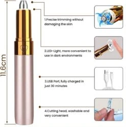 Draagbare Wenkbrauw Epilator - Haar Remover Pen - USB Trimmer -Verzorgingsproducten 1197x1200 7