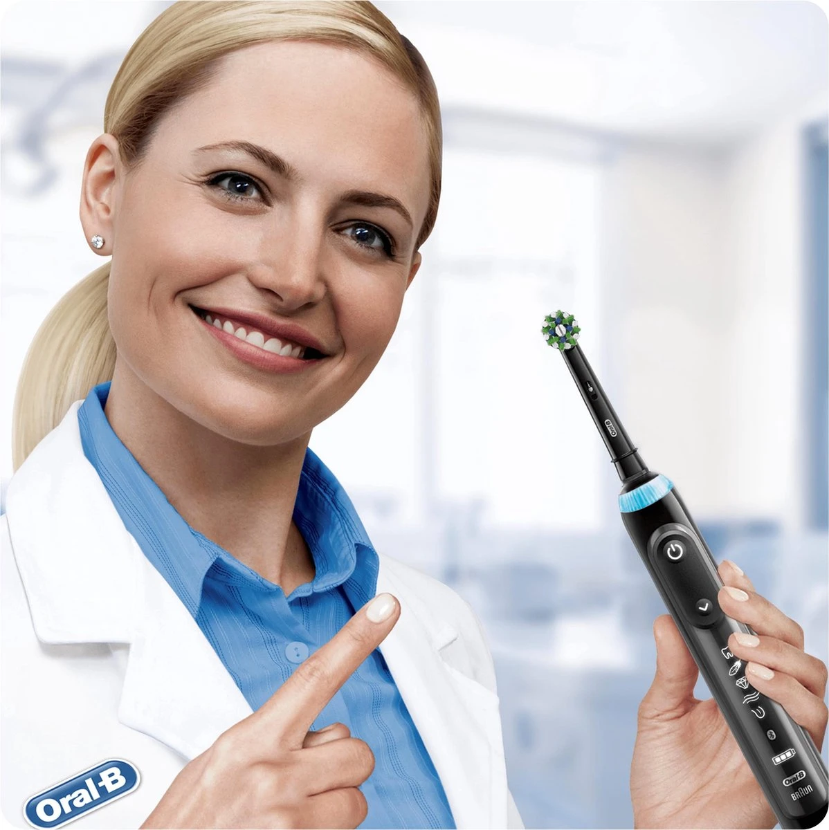 Oral B Oral-B CrossAction - Met CleanMaximiser-technologie - Opzetborstels - Zwart - 8 Stuks 5 Oral B Oral-B CrossAction - Met CleanMaximiser-technologie - Opzetborstels - Zwart - 8 Stuks - Afbeelding 5