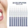 Merkloos Tanden Bleekset Navulling - 10 Effectieve Bleekgel Spuiten - Effectieve Gelspuiten - Tandenbleekset - Zonder Peroxide (0%) - Witte Tanden - Veilig Thuis Tanden Bleken Met Gel - Tandenbleker