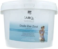 Zarqa Dode Zeezout Emmer Therapeutisch - Badzout - 5 Kg -Verzorgingsproducten 1200x1018 1