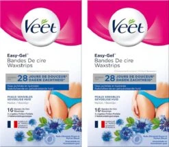 Veet - Easy-Gel Wax - Ontharingsstrips - Bikinilijn - Gevoelige Huid - 2 X 16 Stuks -Verzorgingsproducten 1200x1044 4
