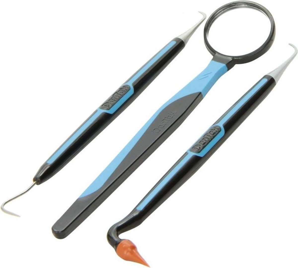 Dentek Tandartshaakje - Inclusief Mondspiegel En Tandvleesmassager 1 Dentek Tandartshaakje - Inclusief Mondspiegel En Tandvleesmassager