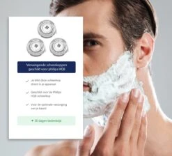 3 Scheerkoppen Geschikt Voor Philips HQ8/50 – Scheerkoppen Set – Scheer Opzetkoppen – Voor Phillips HQ8 - Shaving Blades – 3 Stuks -Verzorgingsproducten 1200x1087 9