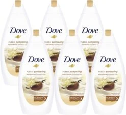 Dove Purely Pampering Sheabutter & Vanille Douchecrème - 6 X 500 Ml -Verzorgingsproducten 1200x1091