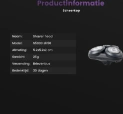Scheerkop Geschikt Voor Philips 5000 Serie SH50/50 – Scheerkoppen - Zwart – Scheerhoofd - Voor S5000 - Scheermesjes - Senso 5000 -Verzorgingsproducten 1200x1106 2