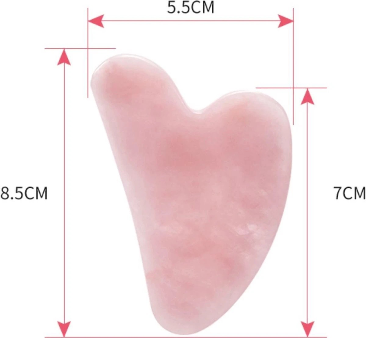 Merkloos Premium Roze Kwarts GuaSha Tool | 100% Echte Rose Quartz | Jade Steen Gezichtstool 3 Merkloos Premium Roze Kwarts GuaSha Tool | 100% Echte Rose Quartz | Jade Steen Gezichtstool - Afbeelding 3