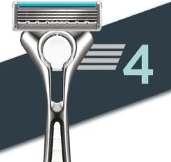 Wilkinson Sword Quattro Titanium Sensitive Scheerapparaat + 9 Scheermessen -Verzorgingsproducten 1200x1130 1