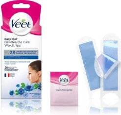 Veet - Easy-Gel Wax - Ontharingsstrips - Gezicht - Gevoelige Huid - 2 X 20 Stuks -Verzorgingsproducten 1200x1135 6