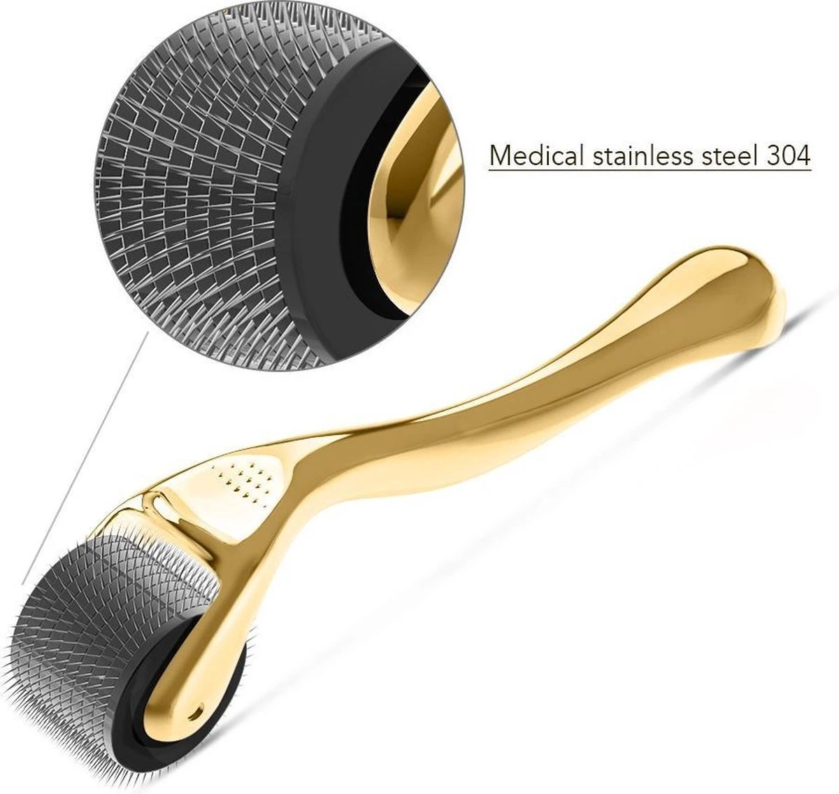 Merkloos Titanium Dermaroller 1.5 Mm Micro Naaldjes Goud Gezichtsroller Acne Rimpels Cellulitis Littekens Striae Haargroei 2 Merkloos Titanium Dermaroller 1.5 Mm Micro Naaldjes Goud Gezichtsroller Acne Rimpels Cellulitis Littekens Striae Haargroei - Afbeelding 2