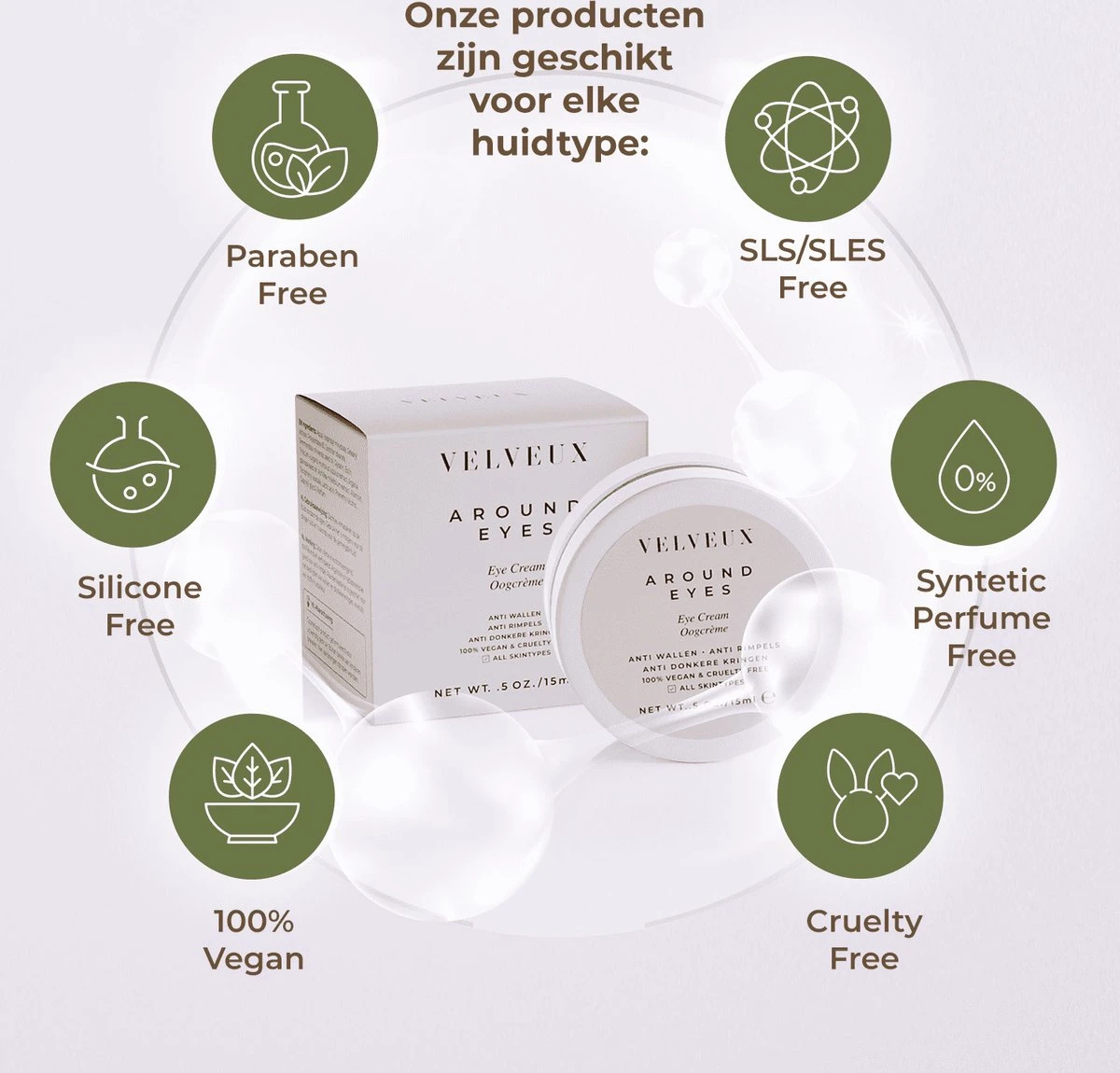 Velveux Oogcrème 15ML - Oogcreme - Eye Cream - Anti Wallen En Donkere Kringen - Anti Rimpel - 100% Natuurlijk - Skincare - Valentijnsdag Cadeau 6 Velveux Oogcrème 15ML - Oogcreme - Eye Cream - Anti Wallen En Donkere Kringen - Anti Rimpel - 100% Natuurlijk - Skincare - Valentijnsdag Cadeau - Afbeelding 6