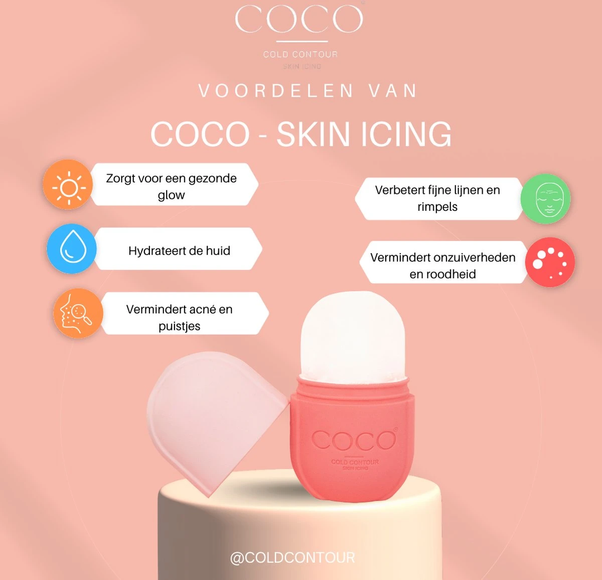 COLDCONTOUR - Skin Ice Roller Gezicht- Facial Icing- Roze - Aftersun- Cadeautip - Anti Rimpel- Ice Globes - Ijs Gezicht - Gezichtsmassage Roller - Huidverjongingsapparaat - Anti Aging- Cadeau 13 COLDCONTOUR - Skin Ice Roller Gezicht- Facial Icing- Roze - Aftersun- Cadeautip - Anti Rimpel- Ice Globes - Ijs Gezicht - Gezichtsmassage Roller - Huidverjongingsapparaat - Anti Aging- Cadeau - Afbeelding 13