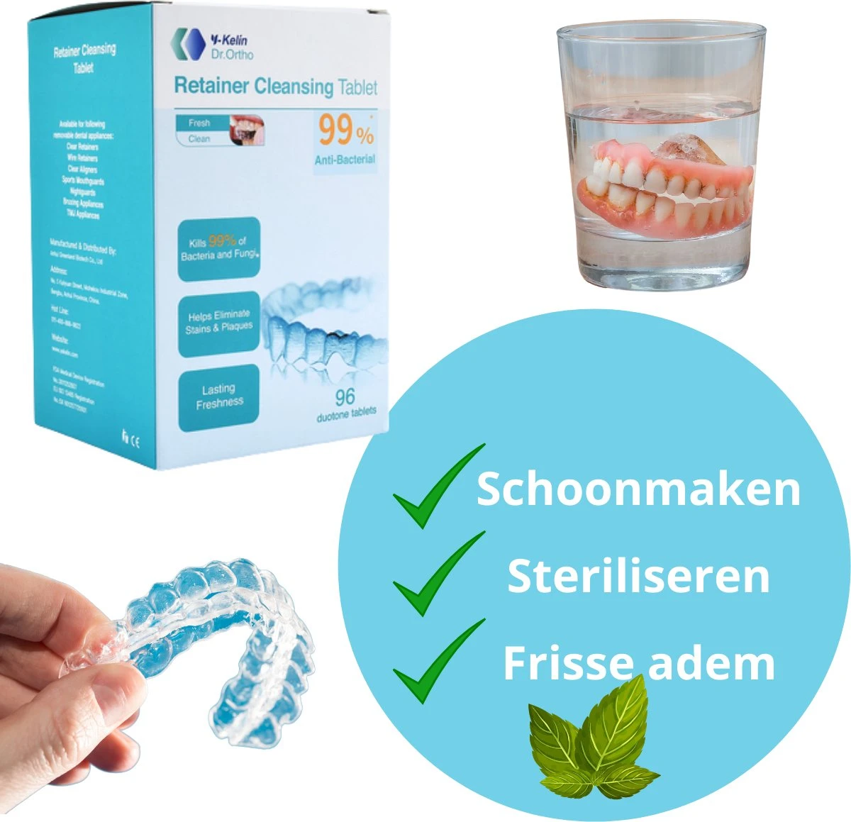 Dr. Ortho Reinigingstabletten 96 Stuks - Bitje - Tanden - Beugel - Kunstgebit - Voordeelverpakking 8 Dr. Ortho Reinigingstabletten 96 Stuks - Bitje - Tanden - Beugel - Kunstgebit - Voordeelverpakking - Afbeelding 8