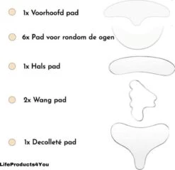 Merkloos LifeProducts4You Anti Rimpel Beauty Pads 11-delige Set - Eye Pads - Huidverzorging - Anti Aging - Tegen Rimpels En Lijntjes – Gezicht, Decolleté En Hals - Herbruikbaar - Neutraal - Hypoallergeen -Verzorgingsproducten 1200x1163 6