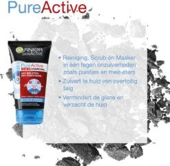 Garnier SkinActive PureActive 3in1 Gezichtsmasker Met Charcoal - 3 X 150 Ml -Verzorgingsproducten 1200x1171 6