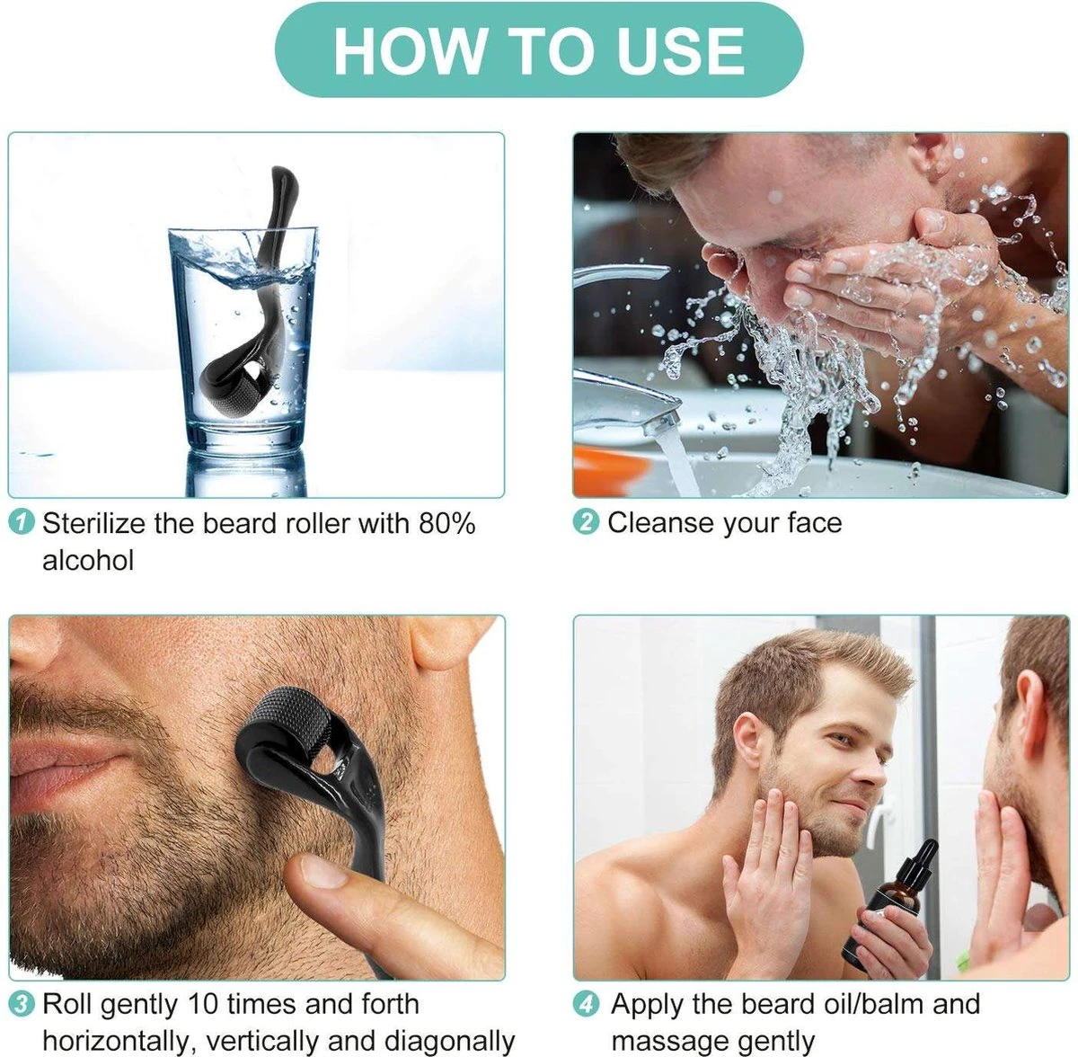 Dermaroller 1.5 Mm Met Cleaning Spray - 540 Naalden - Steriel Verpakt - Hoge Kwaliteit Chirurgisch Staal - Bewezen Effectief Tegen Rimpels, Acne Littekens, En Cellulitis & Stimulatie Van Haargroei Op De Hoofdhuid, Baardgroei 7 Dermaroller 1.5 Mm Met Cleaning Spray - 540 Naalden - Steriel Verpakt - Hoge Kwaliteit Chirurgisch Staal - Bewezen Effectief Tegen Rimpels, Acne Littekens, En Cellulitis & Stimulatie Van Haargroei Op De Hoofdhuid, Baardgroei - Afbeelding 7