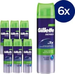 Gillette - Scheergel - Sensitive Gevoelige Huid - 6 X 200 ML - Voordeelverpakking -Verzorgingsproducten 1200x1190 2
