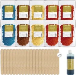 Wax - Mealiss Vulling - 1000 Gr Wax Beans - Ontharen - 20 Spatels - 100ml Olie