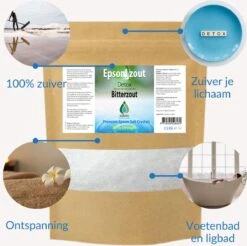 Epsom Zout-Bitterzout -Magnesiumsulfaat - Badzout - 2,5 Kg 10 Epsom Zout-Bitterzout -Magnesiumsulfaat - Badzout - 2,5 Kg -Verzorgingsproducten 1200x1197 3