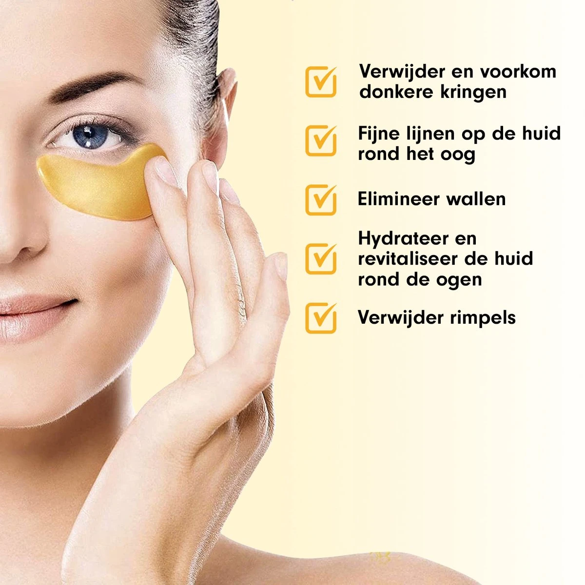 Collageen Oogmasker Luxovita - Wallen Wegwerken/Donkere Kringen/Rimpels - Hydraterend - 24k Goud Oog Masker - Eye Pads - Gel Oogmaskers - 60 Stuks 2 Collageen Oogmasker Luxovita - Wallen Wegwerken/Donkere Kringen/Rimpels - Hydraterend - 24k Goud Oog Masker - Eye Pads - Gel Oogmaskers - 60 Stuks - Afbeelding 2