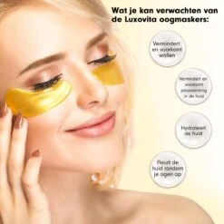 Collageen Oogmasker Luxovita - Wallen Wegwerken/Donkere Kringen/Rimpels - Hydraterend - 24k Goud Oog Masker - Eye Pads - Gel Oogmaskers - 60 Stuks 18 Collageen Oogmasker Luxovita - Wallen Wegwerken/Donkere Kringen/Rimpels - Hydraterend - 24k Goud Oog Masker - Eye Pads - Gel Oogmaskers - 60 Stuks -Verzorgingsproducten 1200x1200 1099