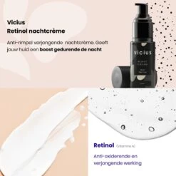 Vicius® - Nachtcrème Voor Vrouwen - Retinol - Anti Rimpel Crème - Hydraterende Gezichtscrème - 50ml -Verzorgingsproducten 1200x1200 1129