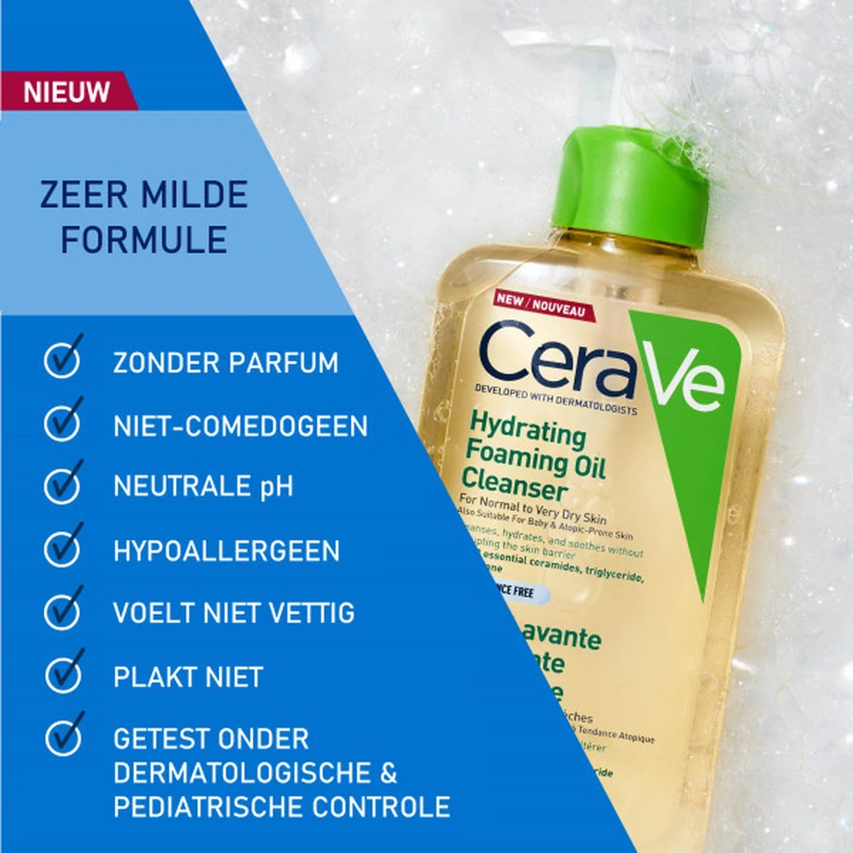 CeraVe - Hydrating Foaming Oil Cleanser - Voor Normale Tot Droge Huid - 236ml 6 CeraVe - Hydrating Foaming Oil Cleanser - Voor Normale Tot Droge Huid - 236ml - Afbeelding 6