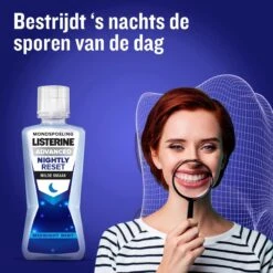 LISTERINE Nightly Reset Milde Smaak, Mondspoeling Met RAPID-FUSHION -technologie Voor Gebruik Tijdens De Nacht, Hermineraliseert Het Tandglazuur, 3 X 400 Ml -Verzorgingsproducten 1200x1200 1353