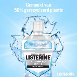 LISTERINE Advanced White Milde Smaak, Mondspoeling, Verwijdert Sterke Verkleuring Voor Wittere Tanden In Slechts 1 Week, 3x 500 Ml -Verzorgingsproducten 1200x1200 1371