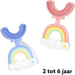 Medies - 360° U-vormige Kindertandenborstel Regenboog Roze | Baby Tandenborstel | Kindertandenborstel | Peuter Tandenborstel | U-vorm - Siliconen - Bpa Free - 2 Tot 7 Jaar -Verzorgingsproducten 1200x1200 1374