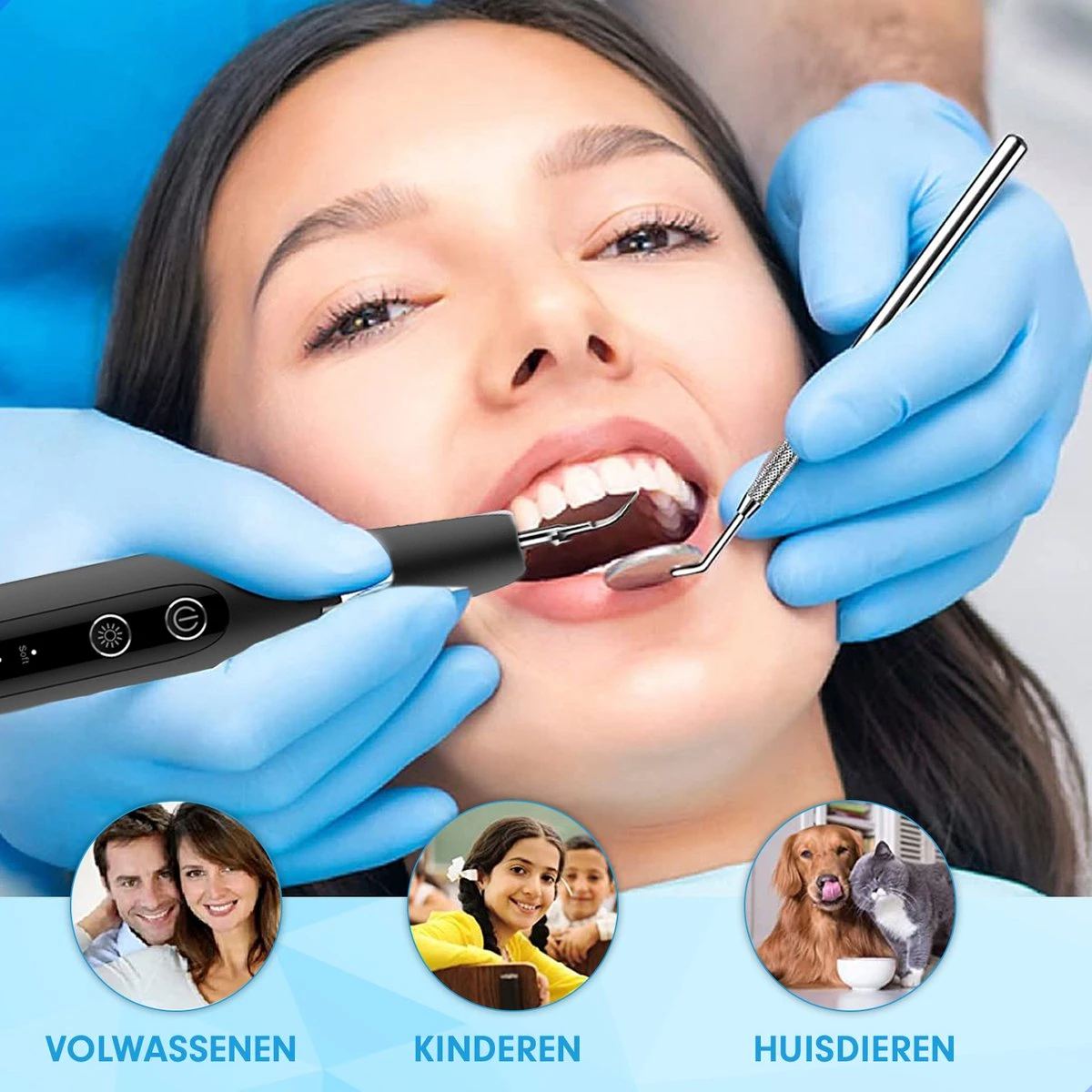 DEN-T® PRO U500 - Elektrische Sonische Tandsteen Verwijderaar - Zwart 5 DEN-T® PRO U500 - Elektrische Sonische Tandsteen Verwijderaar - Zwart - Afbeelding 5