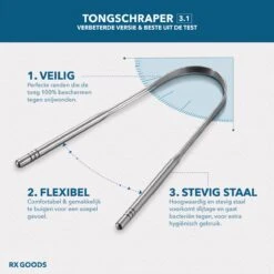 RX Goods RVS Tongschraper Voor Mondverzorging – 4 Stuks – Tongreiniger, Tongborstel & Tong Schraper – Duurzaam & Herbruikbaar -Verzorgingsproducten 1200x1200 1541